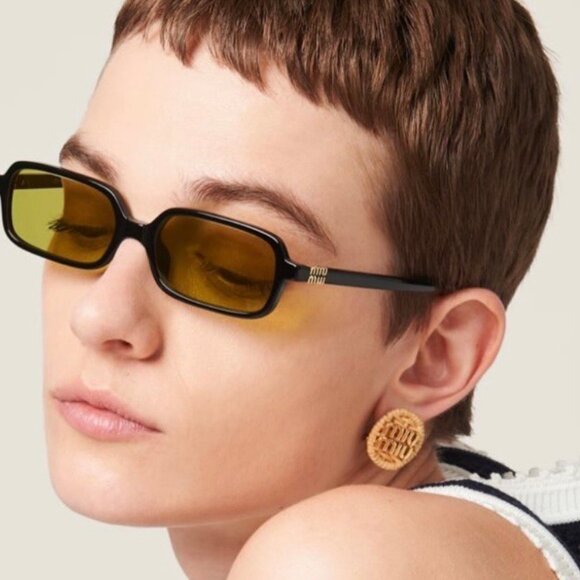 Final Price! Miu Miu MU11ZSF 16K07O Black/Olive Green Sunglasses main image 4